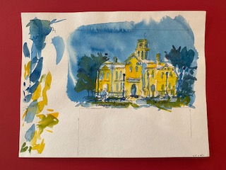 "Lampasas Courthouse"
Watercolor
8.5"x11"
$45.00