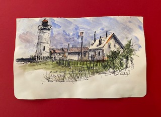 "East Coast Lighthouse"
Watercolor
5"x8"
$45.00