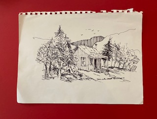 "Cabin In Woods"
Pen/Ink
9"x12"
$65.00